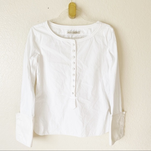 Authentic Balenciaga button down white shirt 36/S - Picture 4 of 10